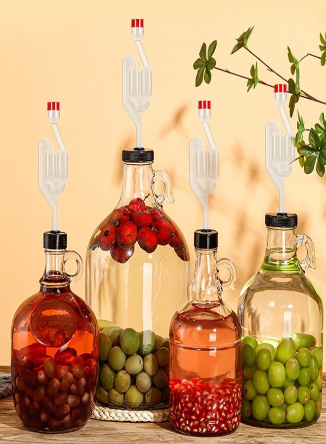 GODSDWARES قفل هوائي للتخمير، طقم صنع النبيذ المنزلي، طقم صنع النبيذ مع صمام تهوية على شكل حرف S، يناسب فتحات قوارير التخمير القياسية ومرطبانات ماسون - Image 3